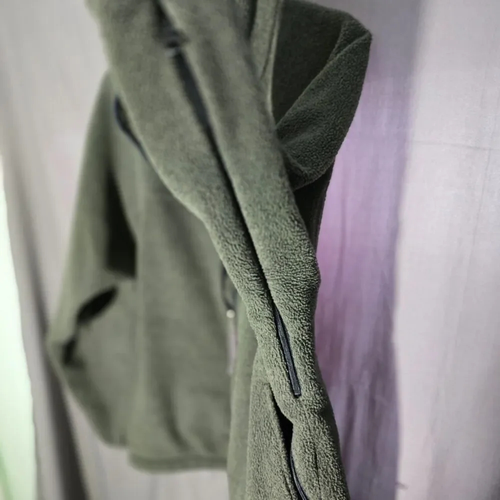 Marmot Gorpcore Vintage Olive Green Full Zip Fleece Jacket Men's‎ Size M